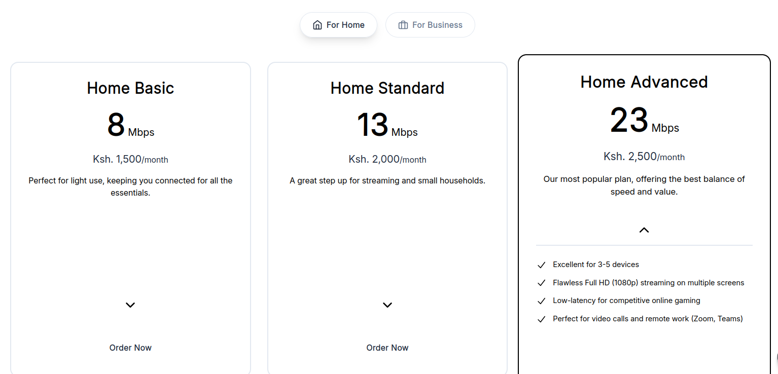 Screenshot of Swiftel Site